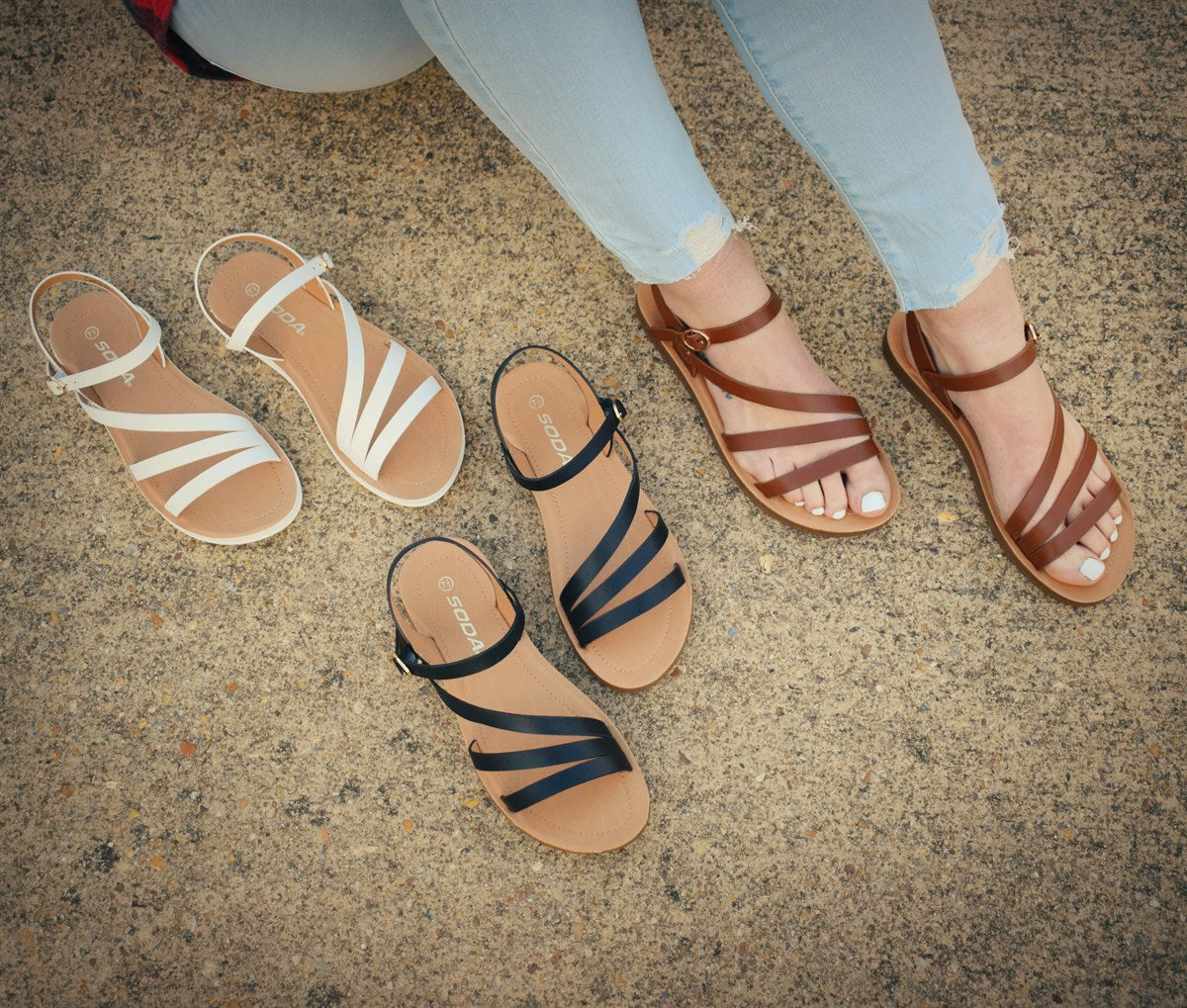 Crossover Comfort Cushioned Sandal