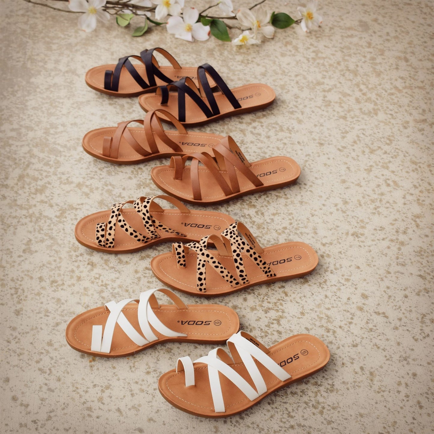 Double Crossover Cushioned Sandal