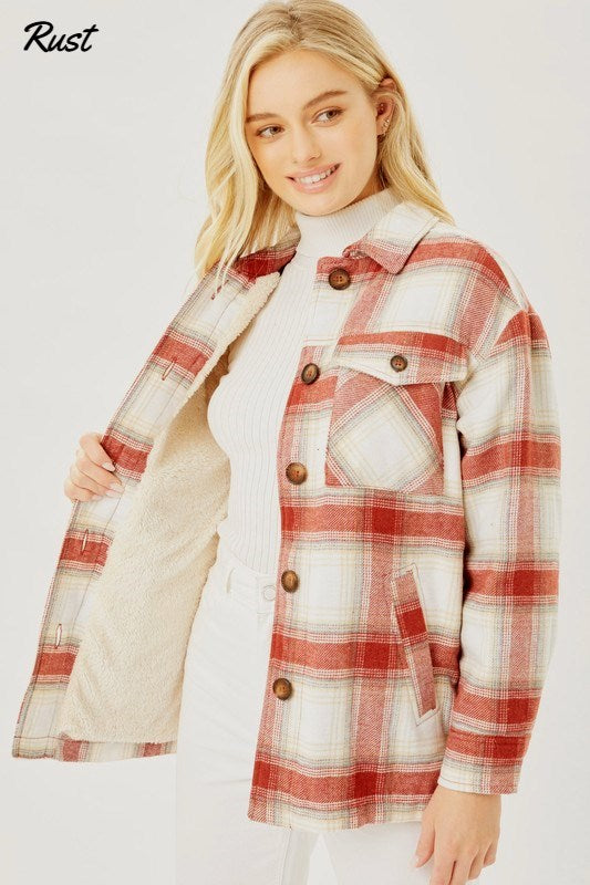 Checkered Sherpa Jacket