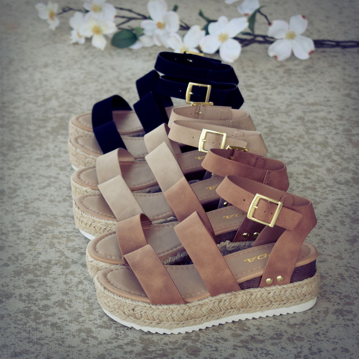 Espadrille Triple Strap Sandal