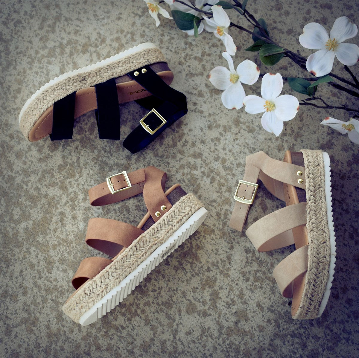 Espadrille Triple Strap Sandal