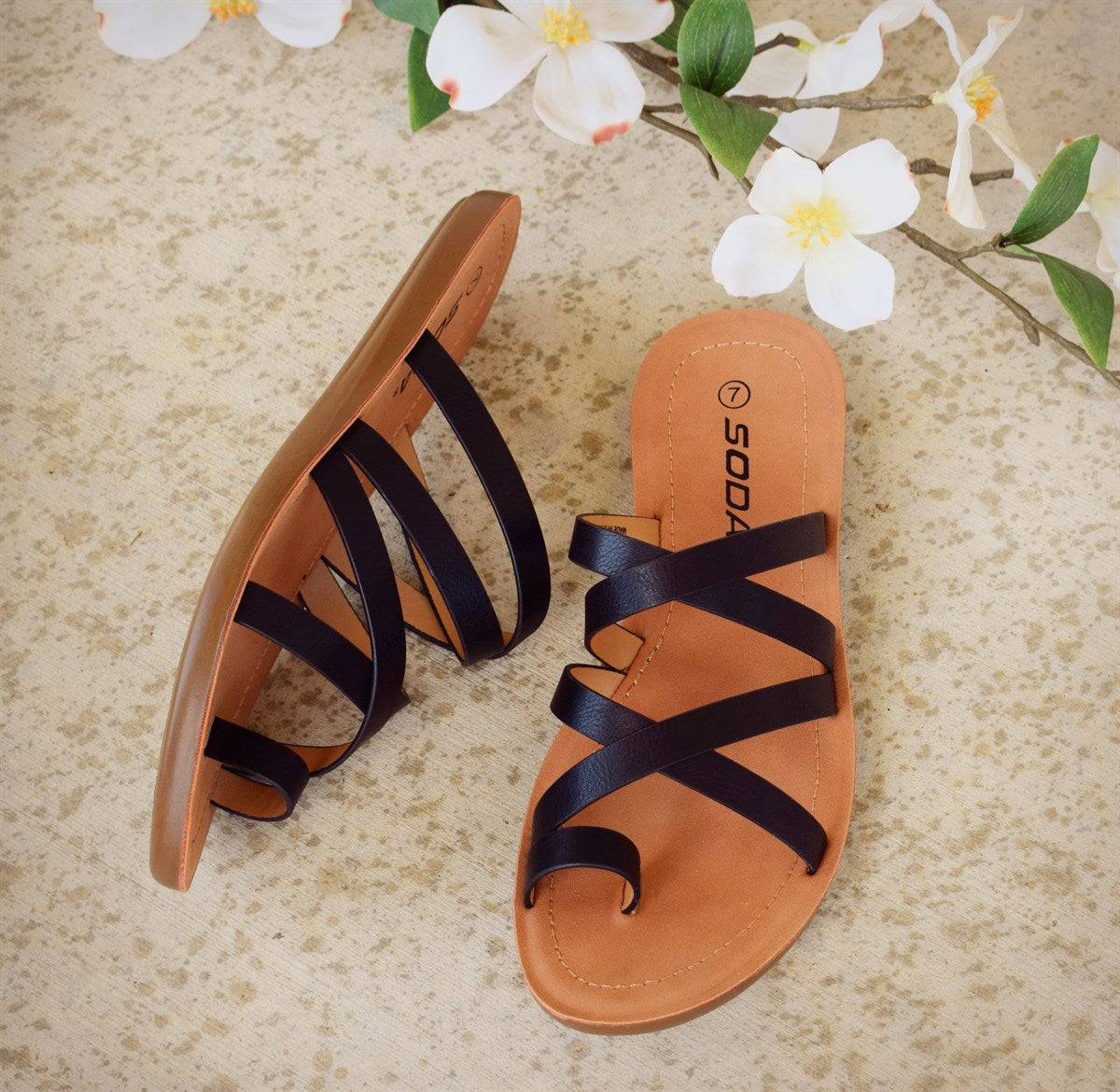 Double Crossover Cushioned Sandal